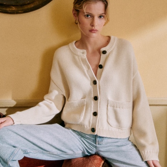 NWT Sézane “Titouan” Cotton Cardigan - Picture 1 of 7